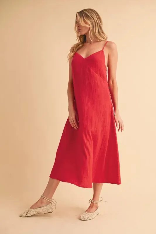 Side Button Midi Cami Dress sold by Skemo product image thumbnail 5