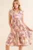 Palm Boho Printed Tiered Dress sold by Skemo