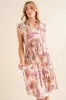 Palm Boho Printed Tiered Dress sold by Skemo