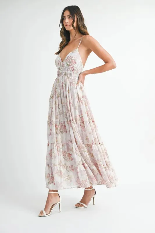 Floral Print Tiered Cami Maxi Dress sold by Skemo product image thumbnail 3