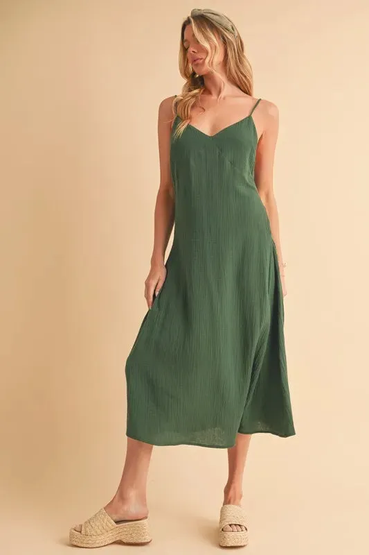 Side Button Midi Cami Dress sold by Skemo product image thumbnail 2