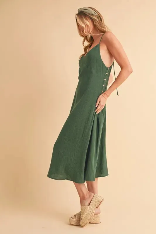 Side Button Midi Cami Dress sold by Skemo product image thumbnail 4