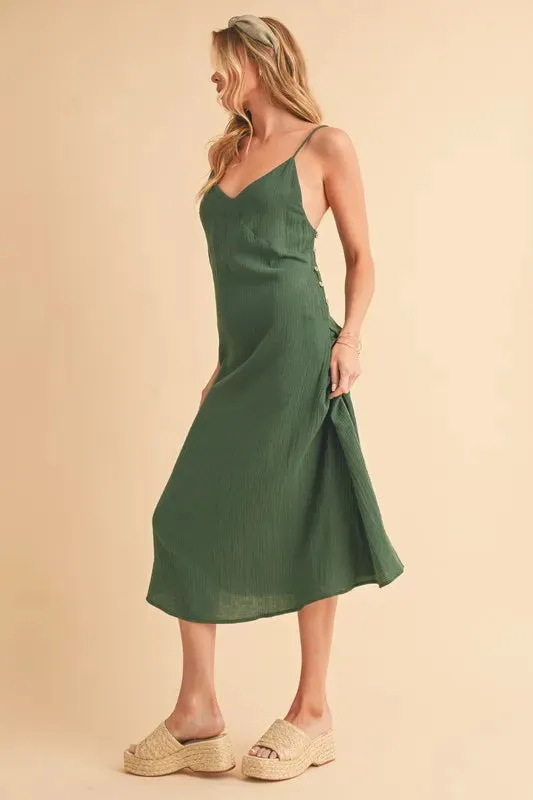 Side Button Midi Cami Dress sold by Skemo product image thumbnail 3