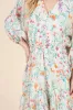 Floral Cinched Waist Balloon Sleeve V-Neck Dress sold by Skemo