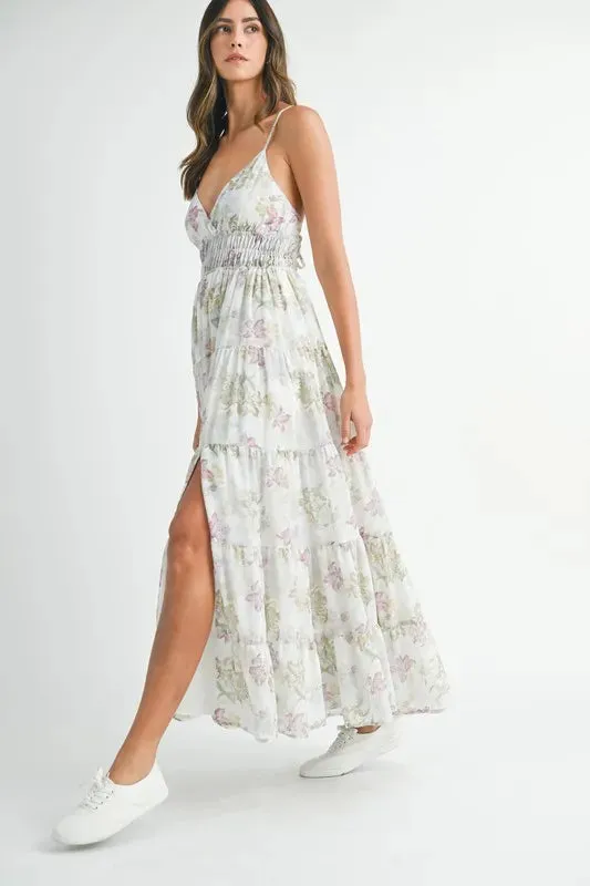 Floral Print Tiered Cami Maxi Dress sold by Skemo product image thumbnail 4