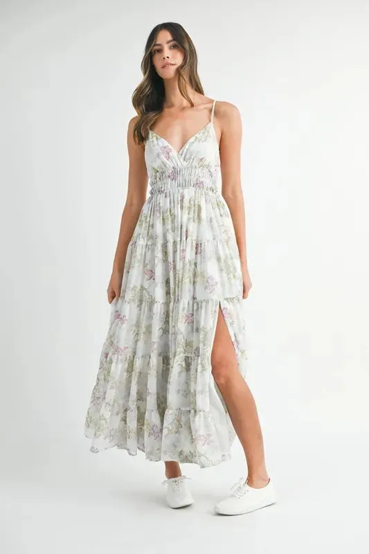 Floral Print Tiered Cami Maxi Dress sold by Skemo product image thumbnail 3