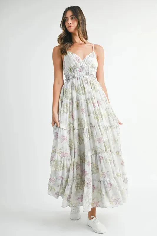 Floral Print Tiered Cami Maxi Dress sold by Skemo product image thumbnail 2