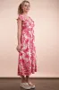 Tropical Printed Midi Summer Boho Dress sold by Skemo