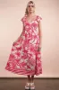 Tropical Printed Midi Summer Boho Dress sold by Skemo