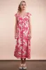 Tropical Printed Midi Summer Boho Dress sold by Skemo