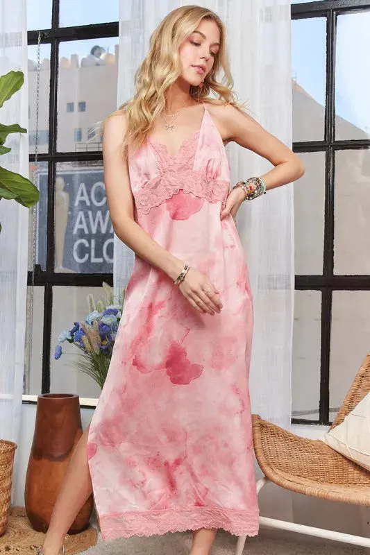 Lace Detail V-Neck Midi Dress sold by Skemo product image thumbnail 2