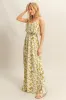 Floral Print Spaghetti Strap Wide Leg Jumpsuit sold by Skemo