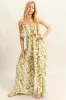 Floral Print Spaghetti Strap Wide Leg Jumpsuit sold by Skemo
