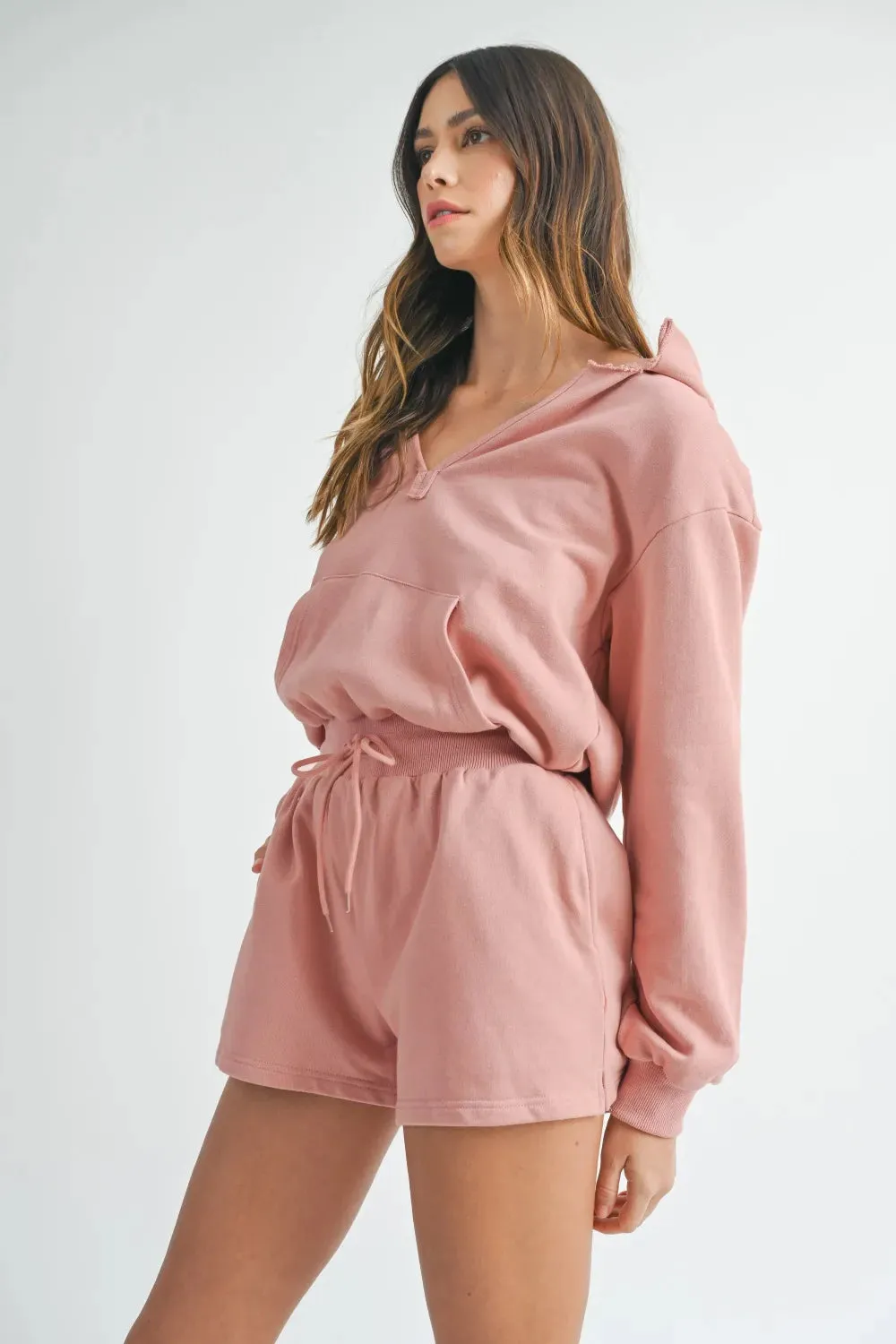 French Terry Hooded Romper sold by Skemo product image thumbnail 3