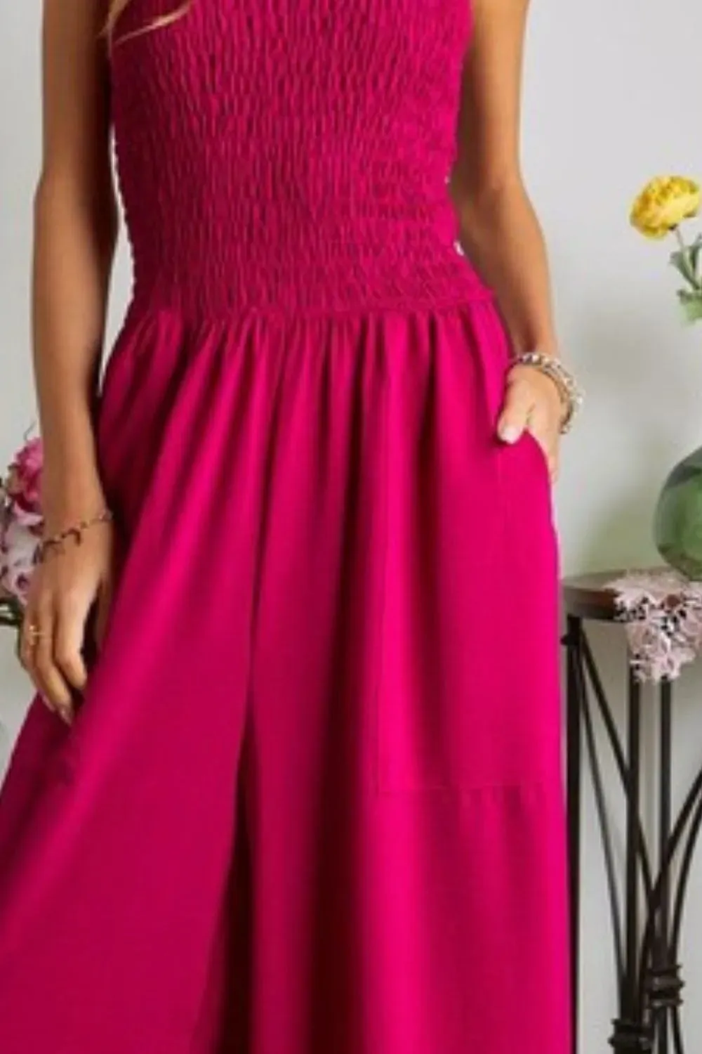 Smocking Top Wide Leg Jumpsuit sold by Skemo product image thumbnail 3