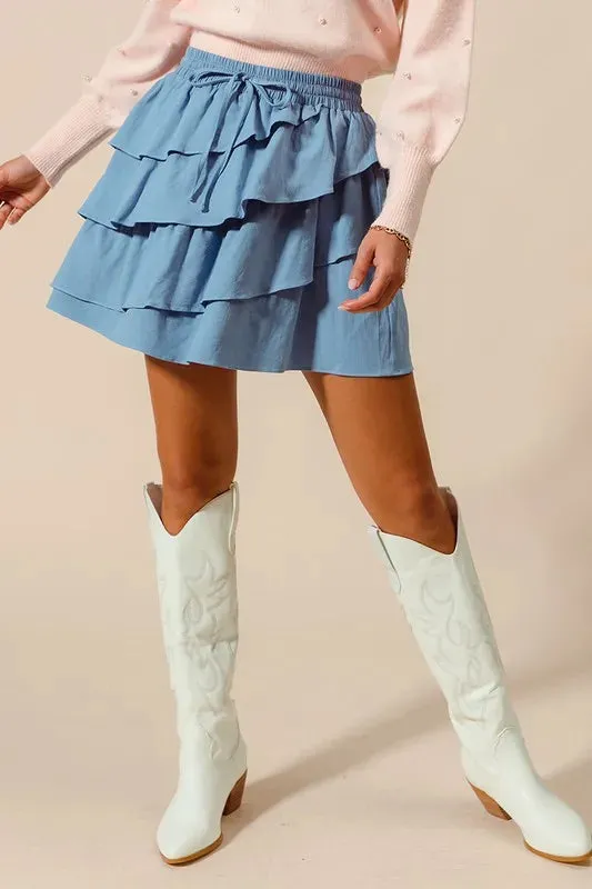 Asymmetrical Ruffled Game Day Skirt sold by Skemo product image thumbnail 5