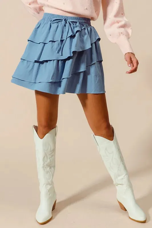 Asymmetrical Ruffled Game Day Skirt sold by Skemo product image thumbnail 4