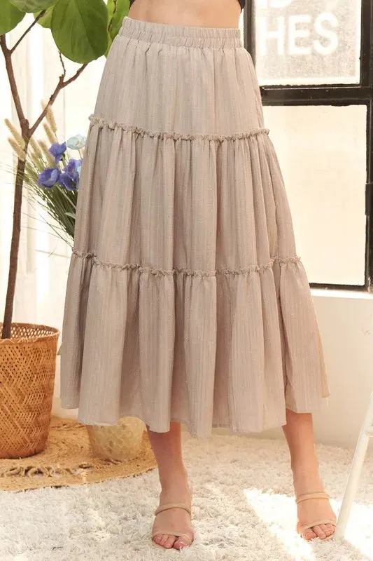 Rhinestone Accent Tiered Skirt sold by Skemo