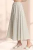 Drawstring Waist Crinkle Maxi Skirt sold by Skemo