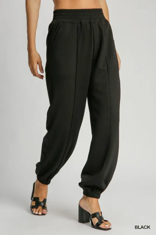 Drawstring Jogger Pants with Front Seam Detail sold by Skemo