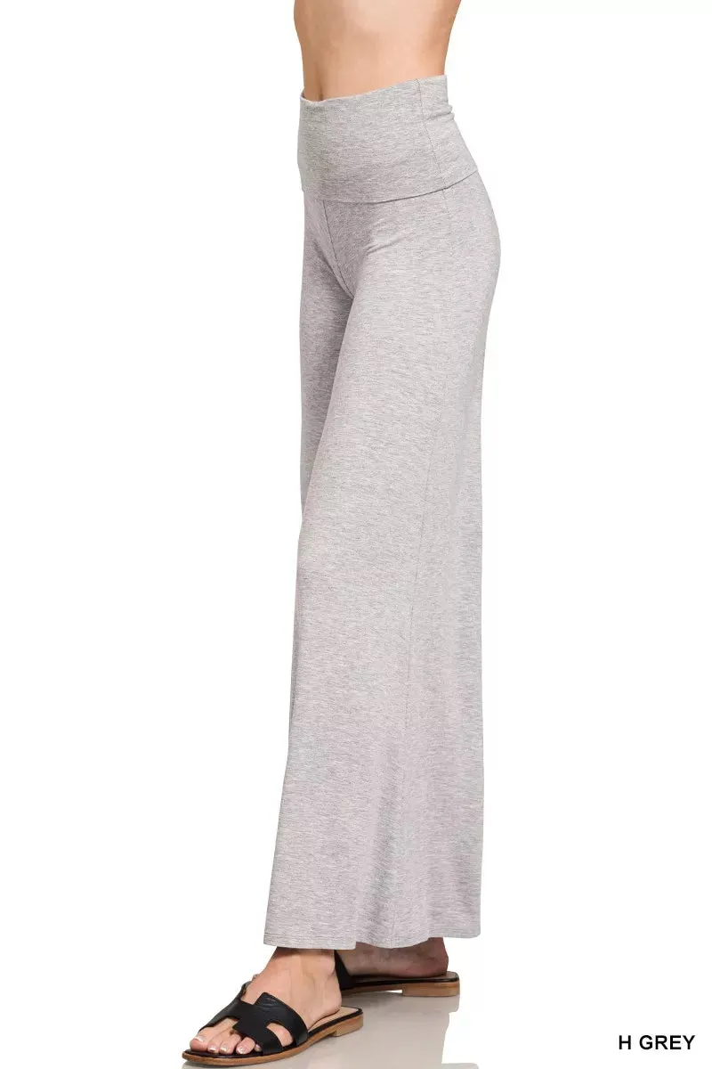 Fold Over Waist Comfy Wide Leg Pants sold by Skemo product image thumbnail 3