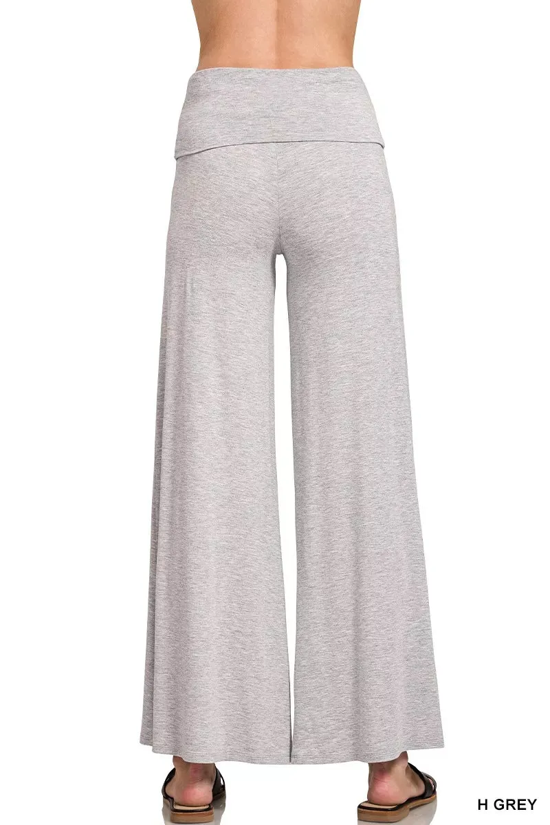 Fold Over Waist Comfy Wide Leg Pants sold by Skemo product image thumbnail 2