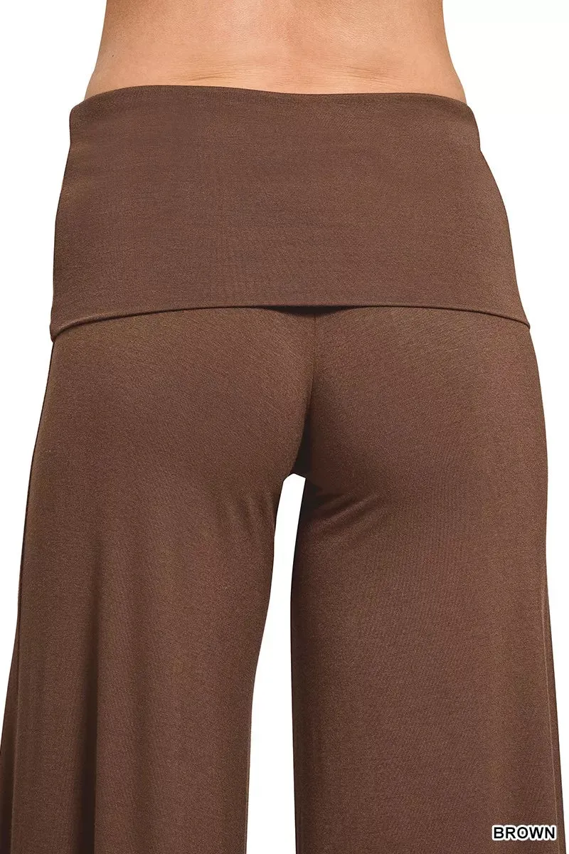 Fold Over Waist Comfy Wide Leg Pants sold by Skemo product image thumbnail 4