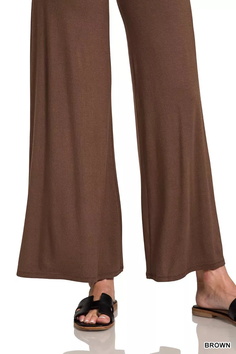 Fold Over Waist Comfy Wide Leg Pants sold by Skemo product image thumbnail 5