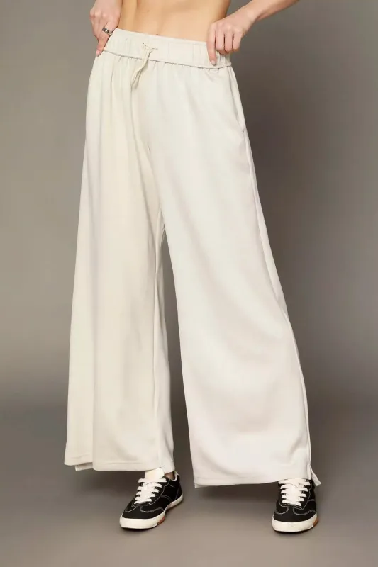 Elastic Drawstring Waistband Wide Leg Pants sold by Skemo