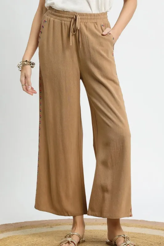 Wide Leg Drawstring Pants sold by Skemo