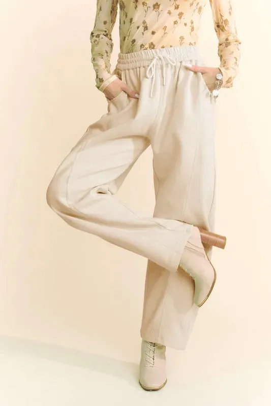 Drawstring Wide Leg Sweatpants sold by Skemo