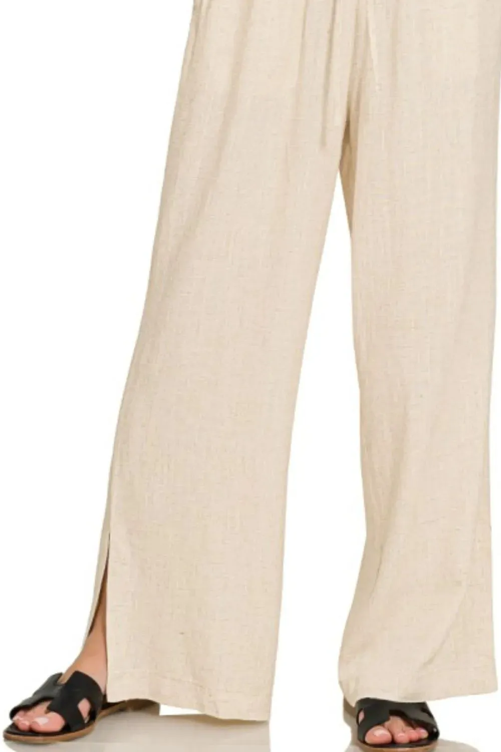Linen Drawstring Pants sold by Skemo product image thumbnail 3