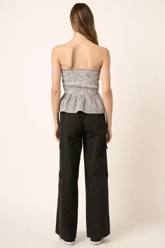 Low Rise Elastic Cover Waistband Cargo Pants sold by Skemo product image thumbnail 5