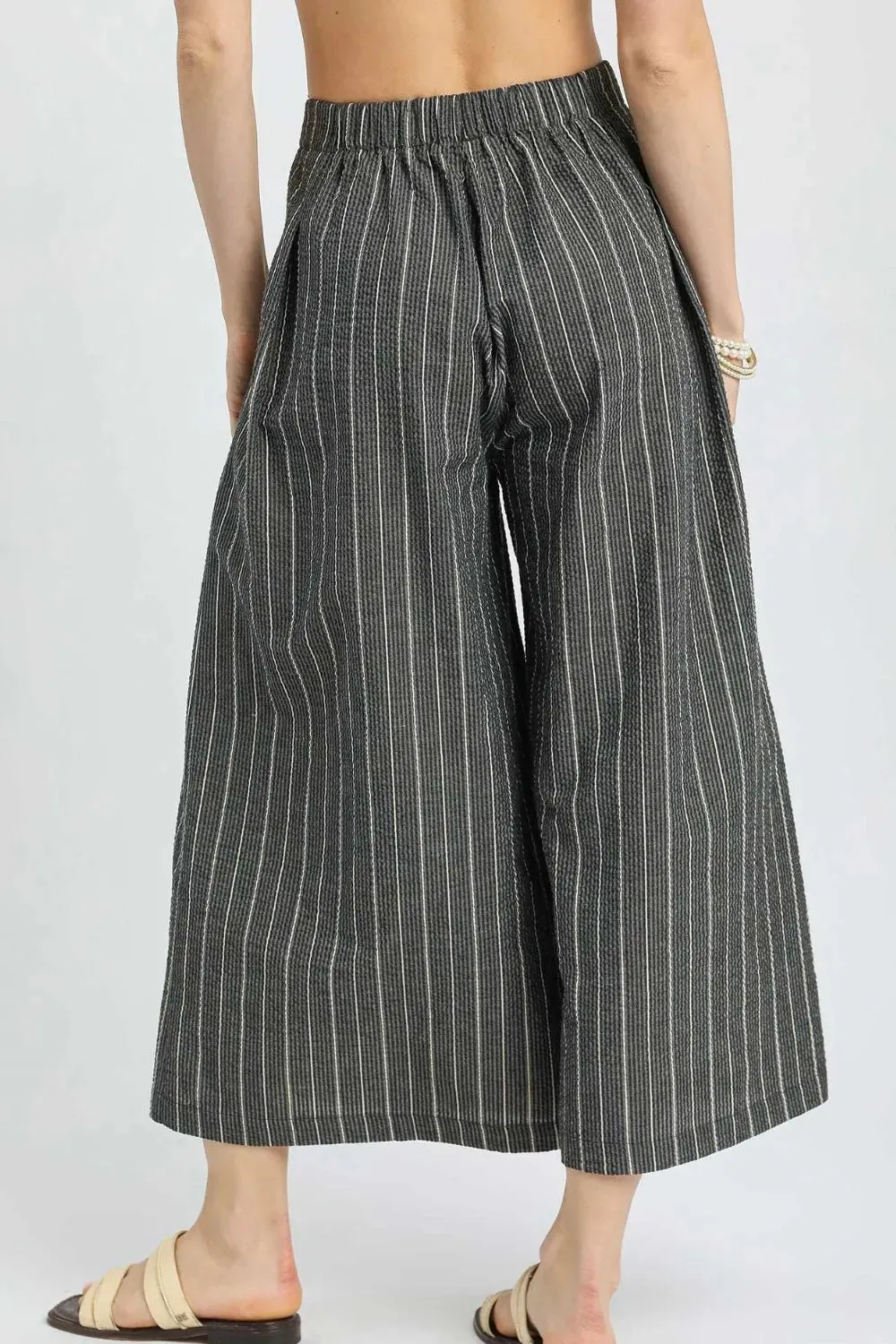 Pinstripe Crop Palazzo Pants sold by Skemo product image thumbnail 3