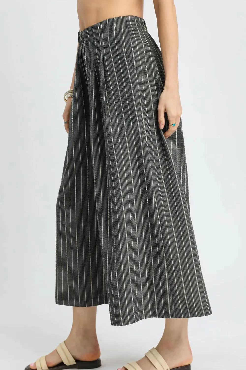 Pinstripe Crop Palazzo Pants sold by Skemo product image thumbnail 2
