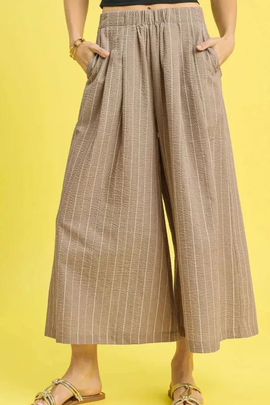 Pinstripe Crop Palazzo Pants sold by Skemo