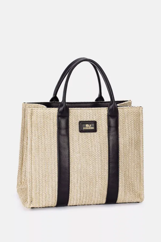 Square Woven Tote Handbag sold by Skemo