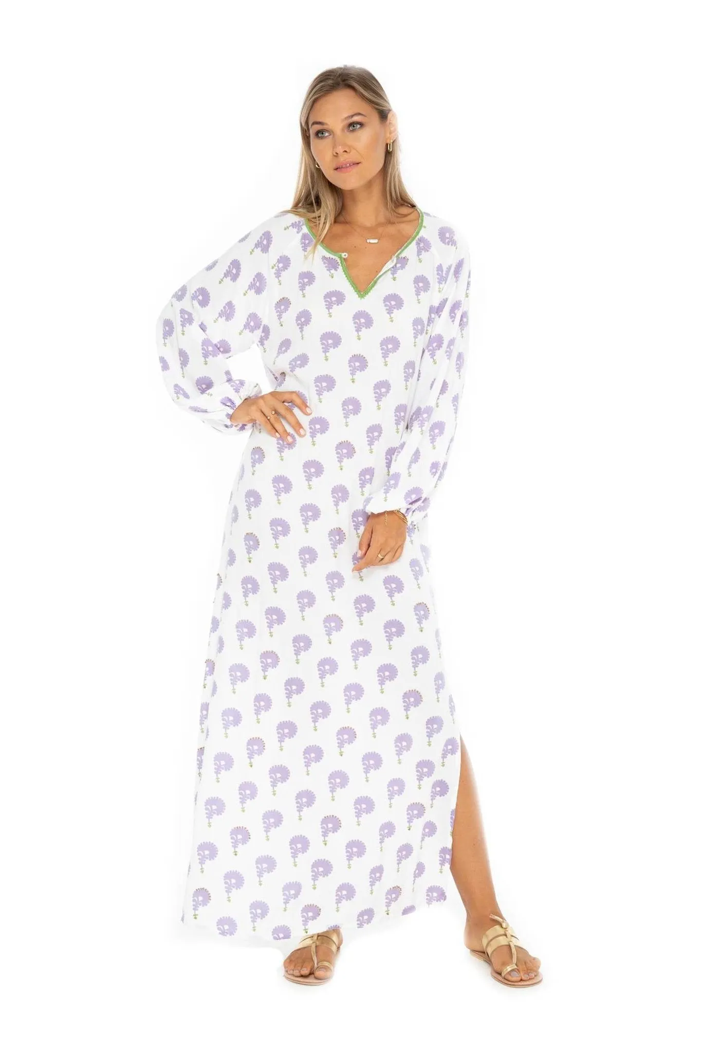 Indian Flower Mimi Long Dress sold by Skemo