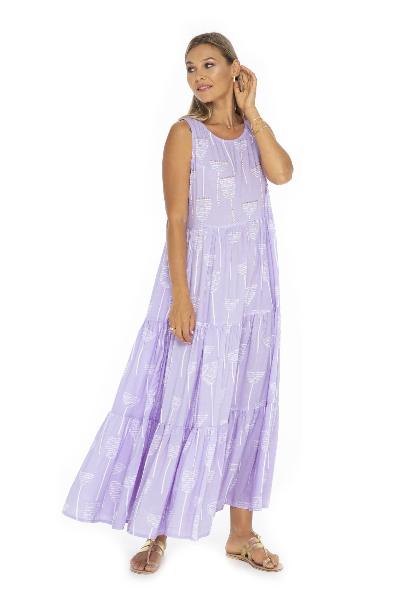Tulip Palm Beach Long Dress sold by Skemo product image thumbnail 4