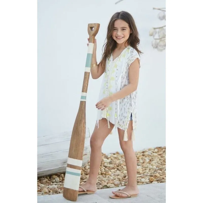 Kids Coral Short Kaftan sold by Skemo