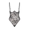 ULTRA FINE LACE OPEN CUP BODYSUIT | ONYX sold by SKIMS