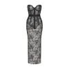 ULTRA FINE LACE STRAPLESS CORSET LONG DRESS | ONYX sold by SKIMS