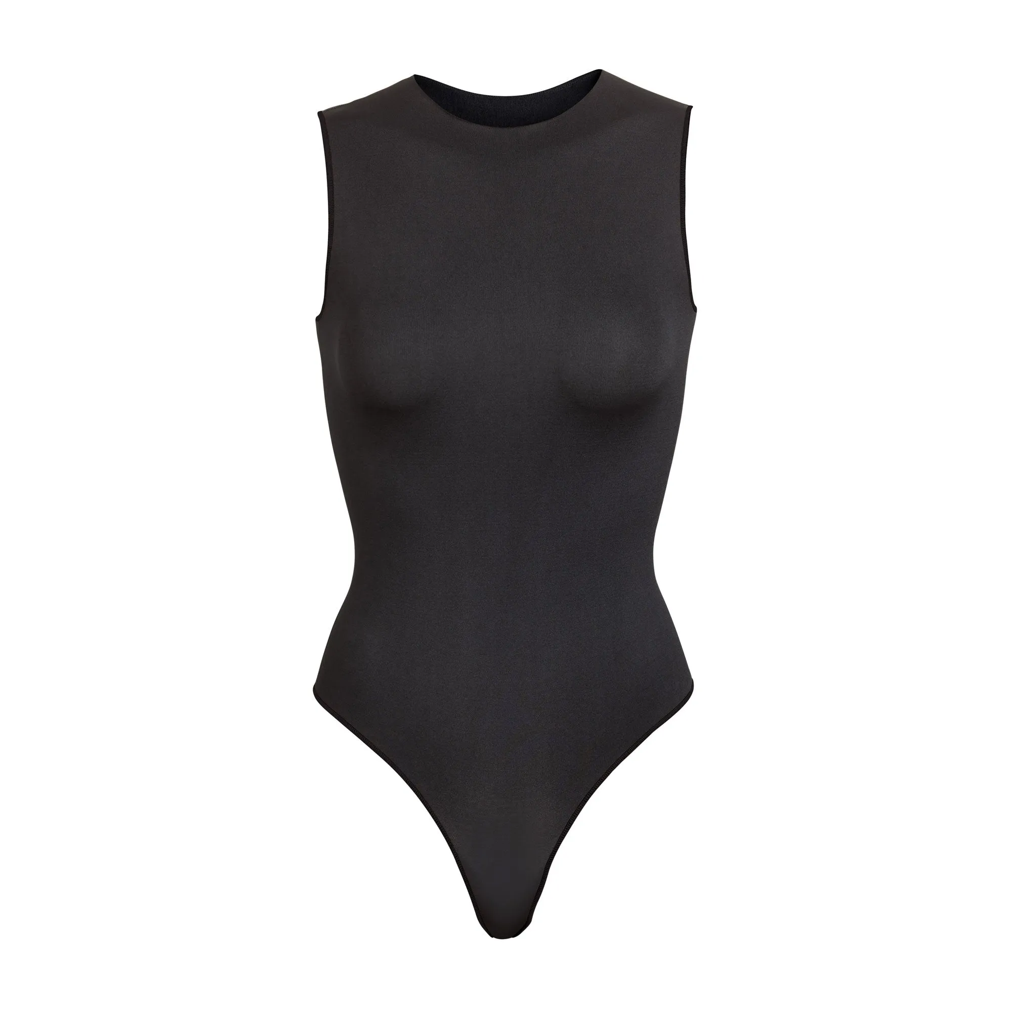 ESSENTIAL CREW NECK SLEEVELESS BODYSUIT | ONYX sold by SKIMS
