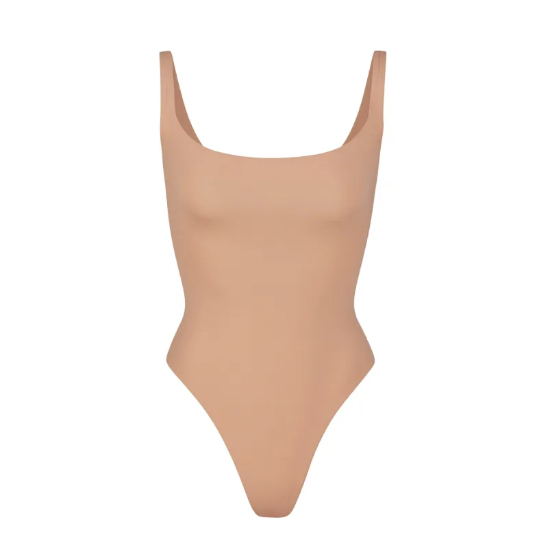 FITS EVERYBODY SQUARE NECK BODYSUIT | OCHRE sold by SKIMS