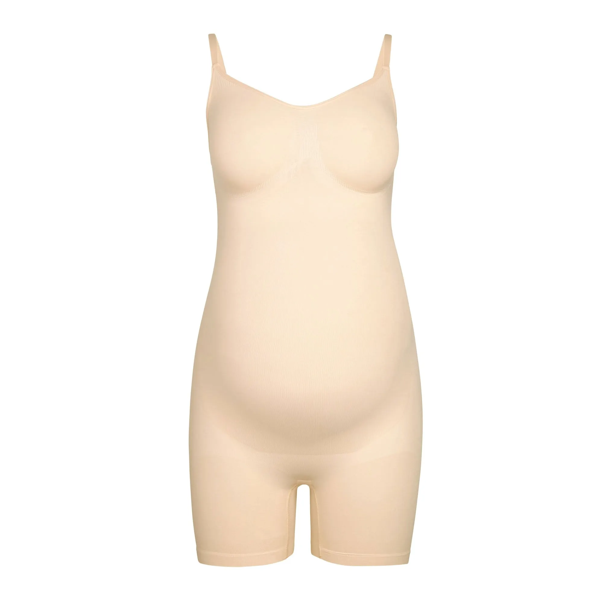 MATERNITY SCULPTING BODYSUIT MID THIGH | SAND sold by SKIMS