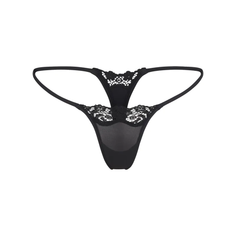 FITS EVERYBODY LACE STRING THONG | ONYX sold by SKIMS