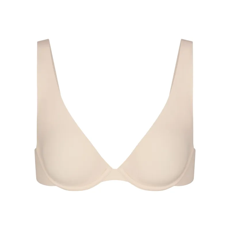 FITS EVERYBODY UNLINED APEX PLUNGE BRA | SAND sold by SKIMS
