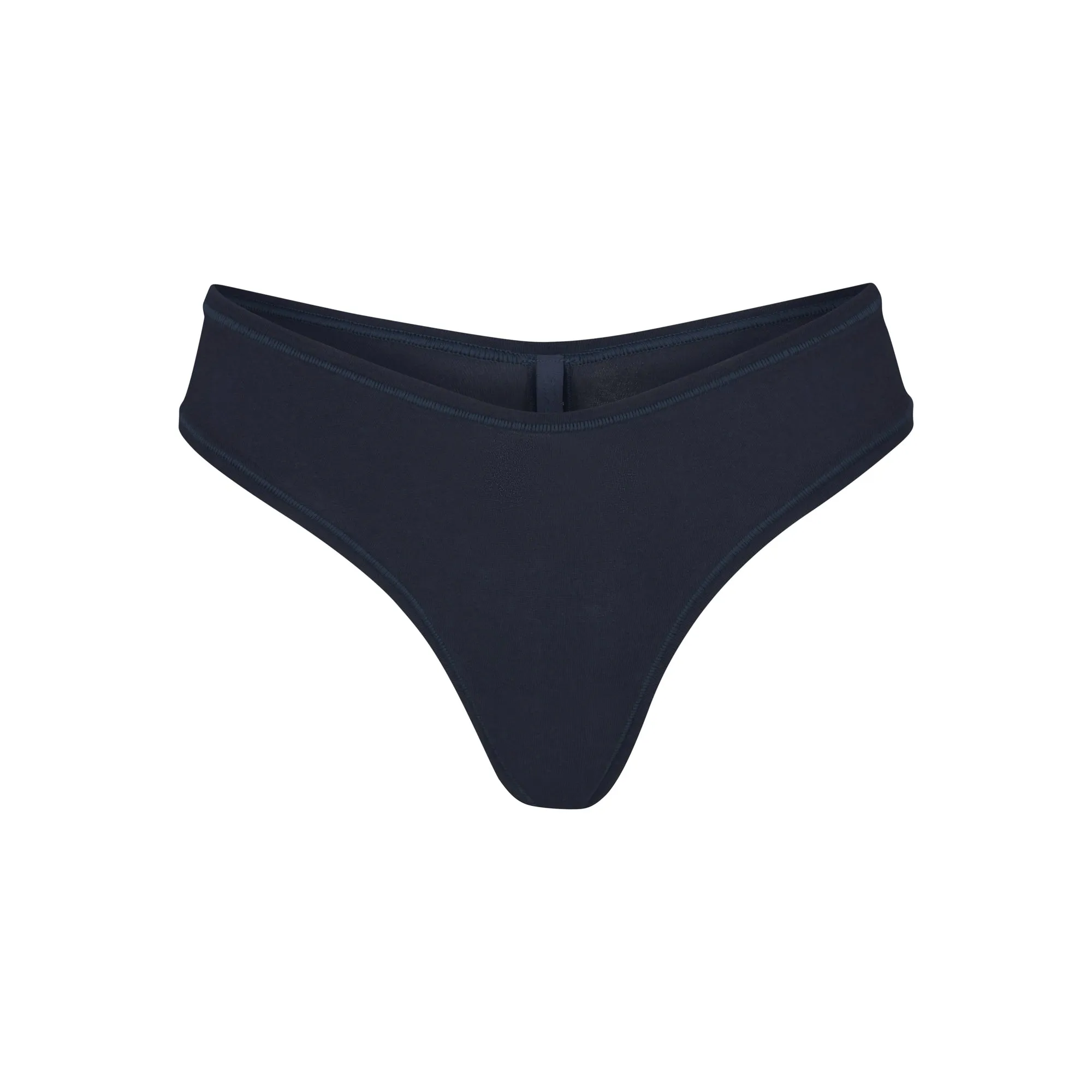 COTTON JERSEY DIPPED THONG | NAVY sold by SKIMS