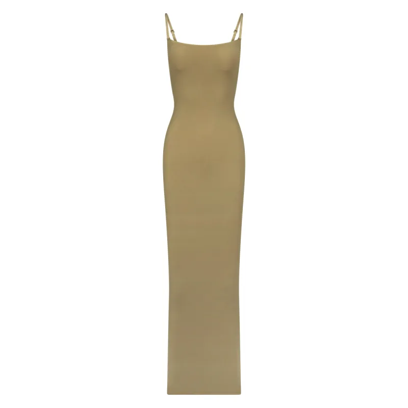 FITS EVERYBODY LONG SLIP DRESS | KHAKI made by SKIMS