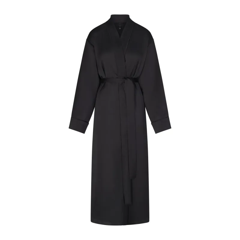 SKIMS SPORTY SATIN LONG ROBE | ONYX sold by SKIMS